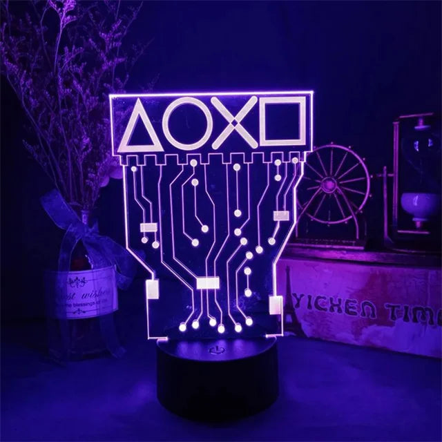 3D Gamer Touch-Control Bedside Lamp