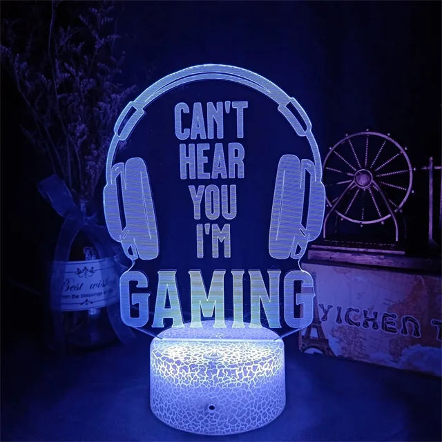3D Gamer Touch-Control Bedside Lamp