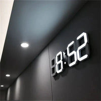 3D LED Wall Clock – Modern Digital Clock with Dimmable Lighting