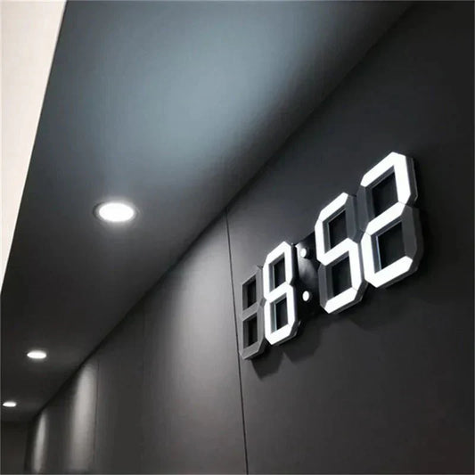 3D LED Wall Clock – Modern Digital Clock with Dimmable Lighting