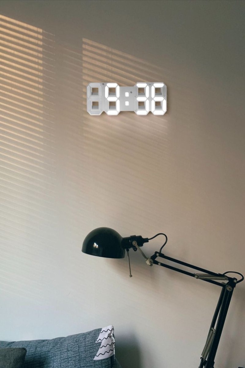 3D LED Wall Clock – Modern Digital Clock with Dimmable Lighting