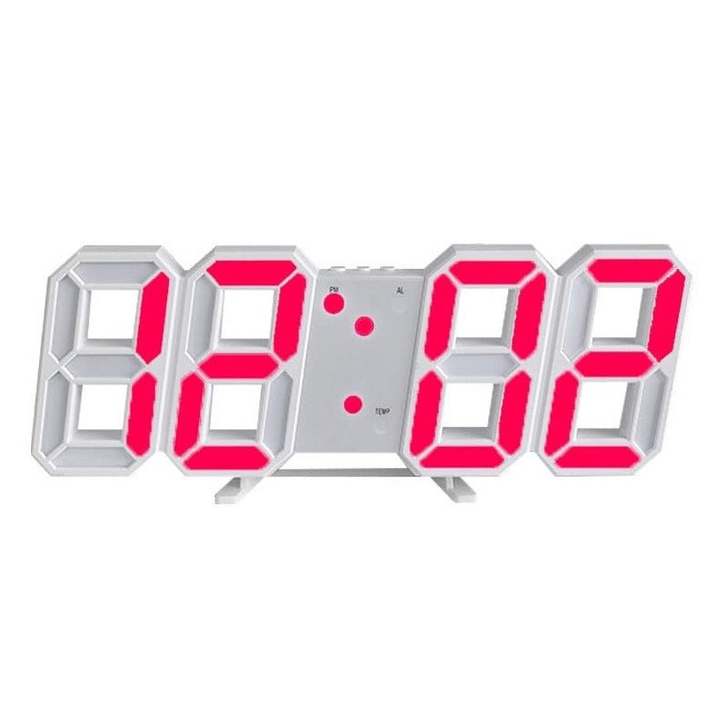 3D LED Wall Clock – Modern Digital Clock with Dimmable Lighting