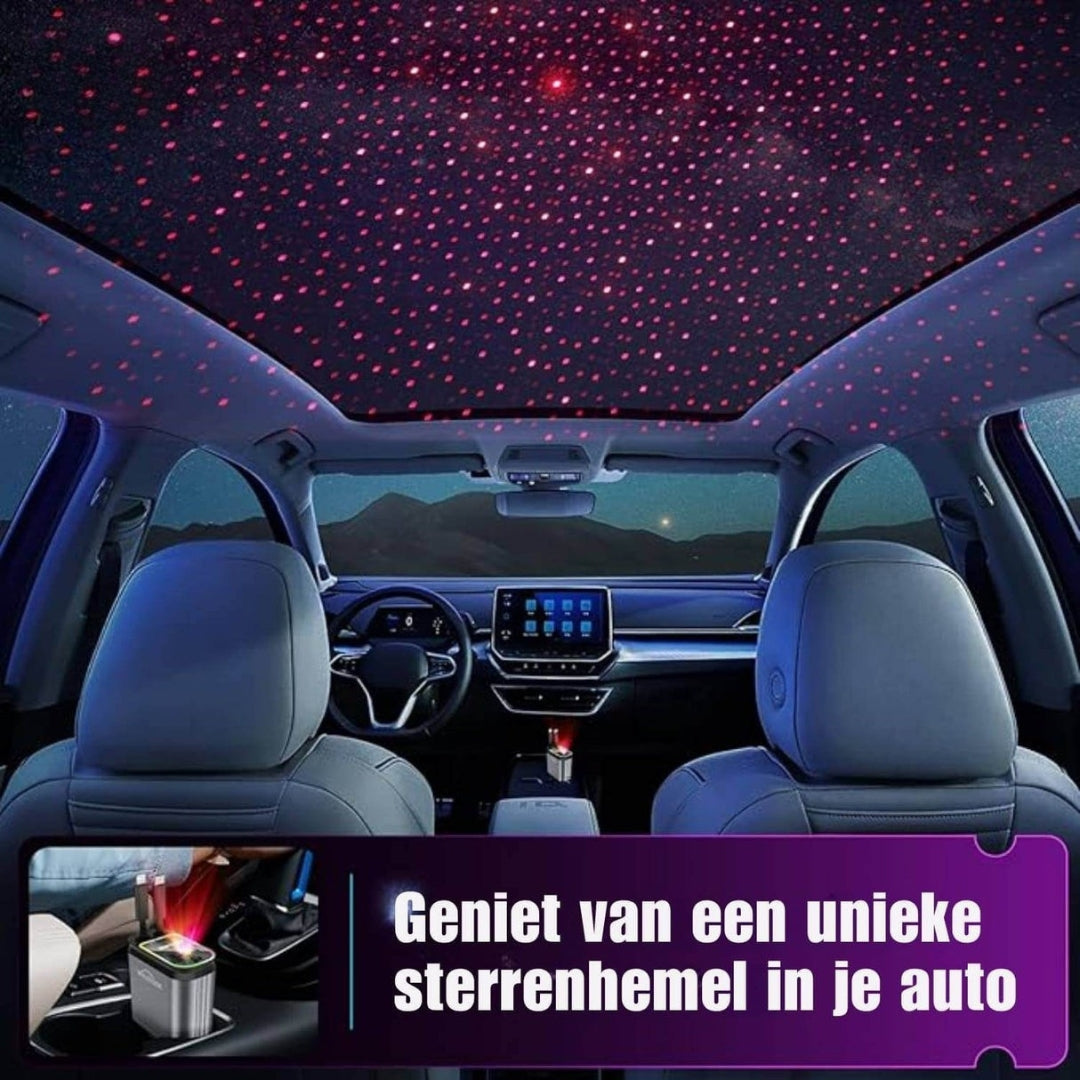 4-In-1 Fast Car Charger with RGB Starry Sky Light