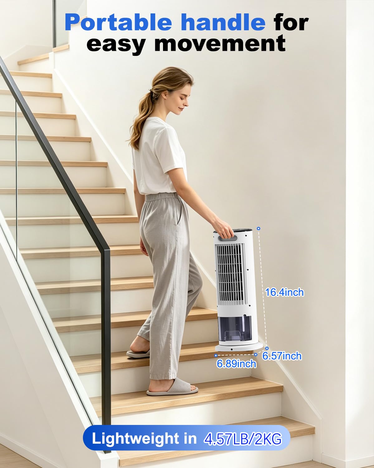 4-In-1 Portable Air Cooler with Remote Control and Mist Function