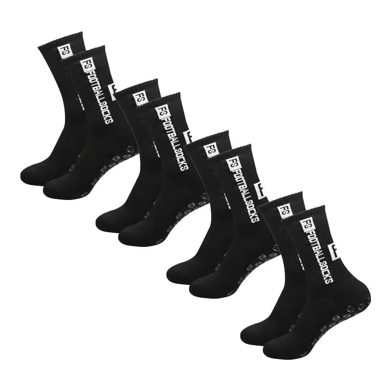 4 Pairs of Anti-Slip Rubber Grip Sports Soccer Socks