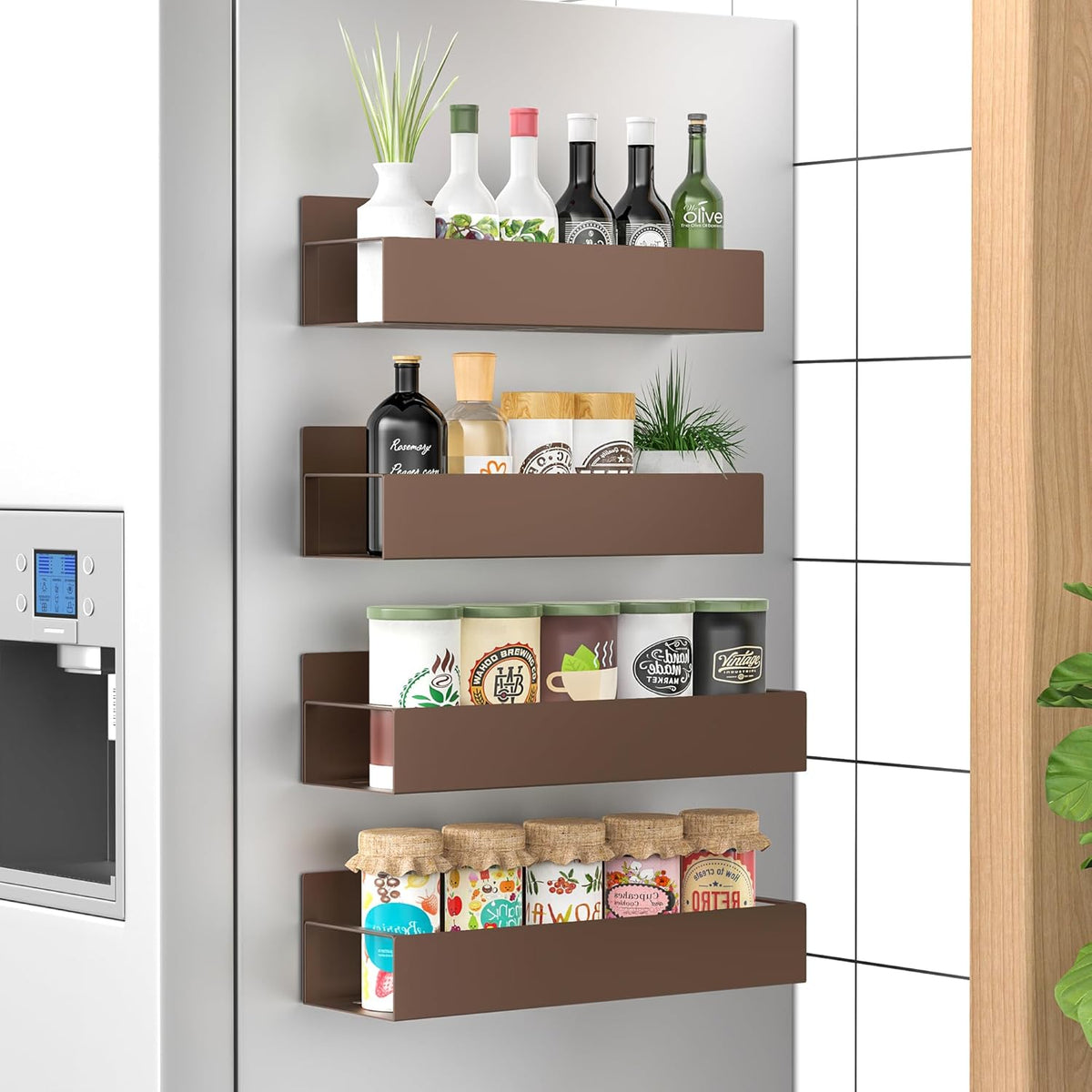 4-Piece Magnetic Spice Rack Set