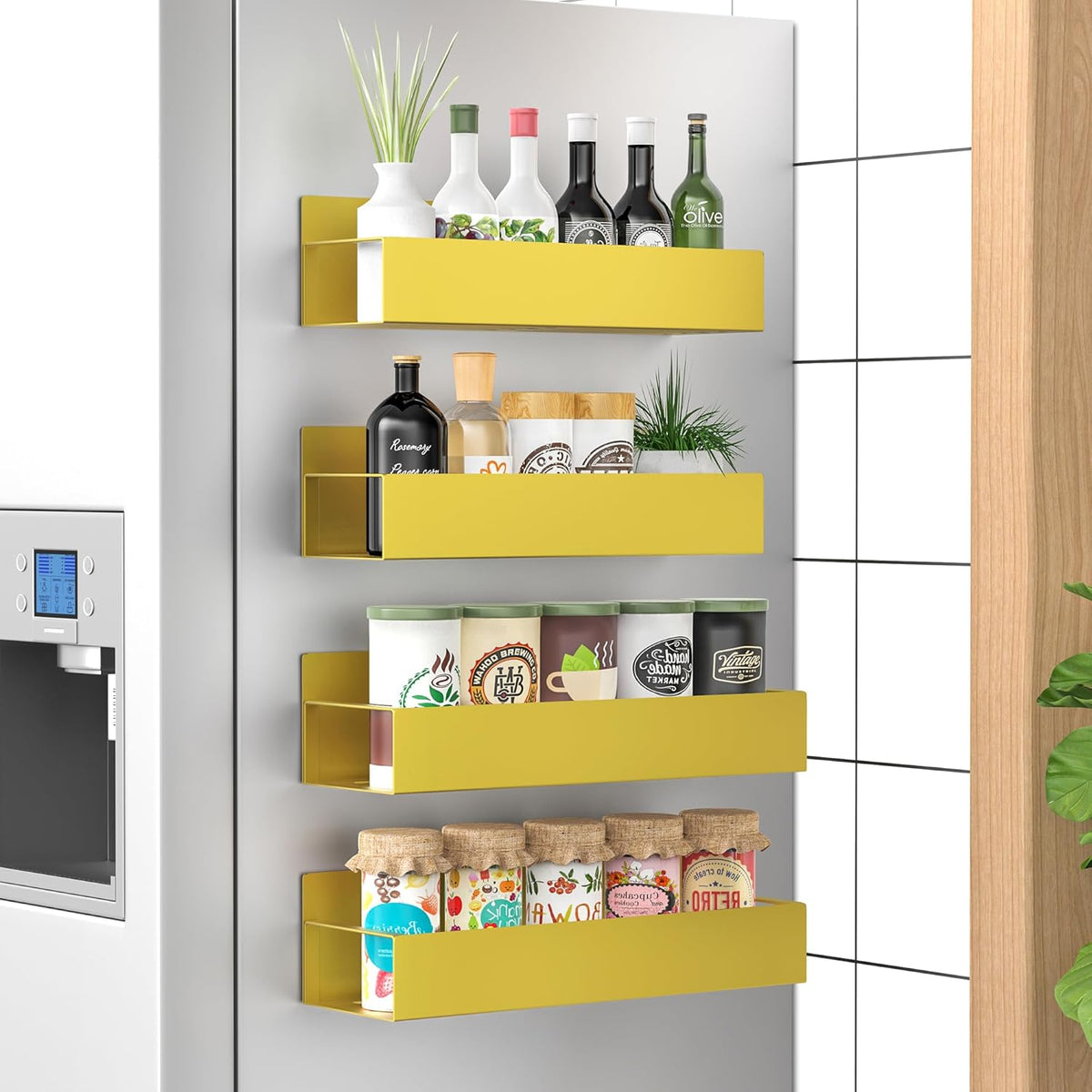 4-Piece Magnetic Spice Rack Set