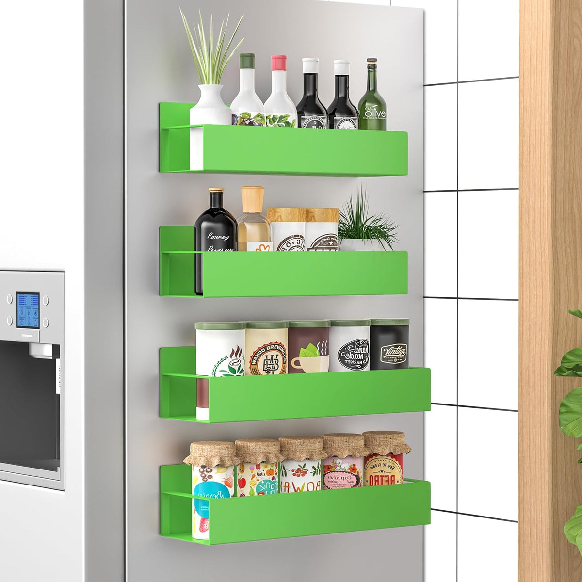 4-Piece Magnetic Spice Rack Set