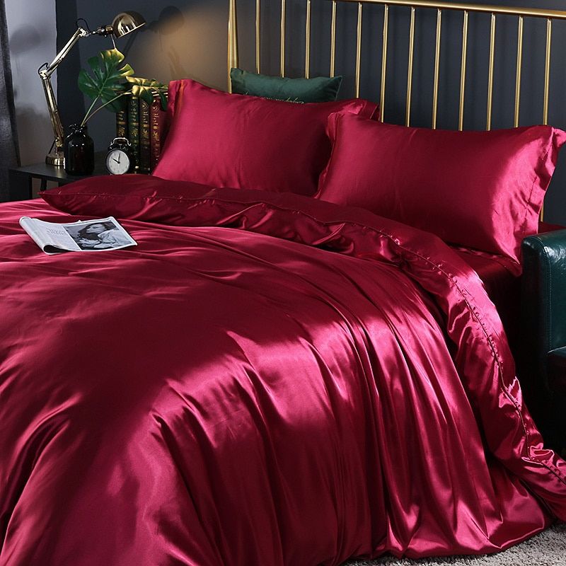4-Piece Satin Silk Bedding Set