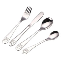 4-Piece Toddler Stainless Steel Utensil Set