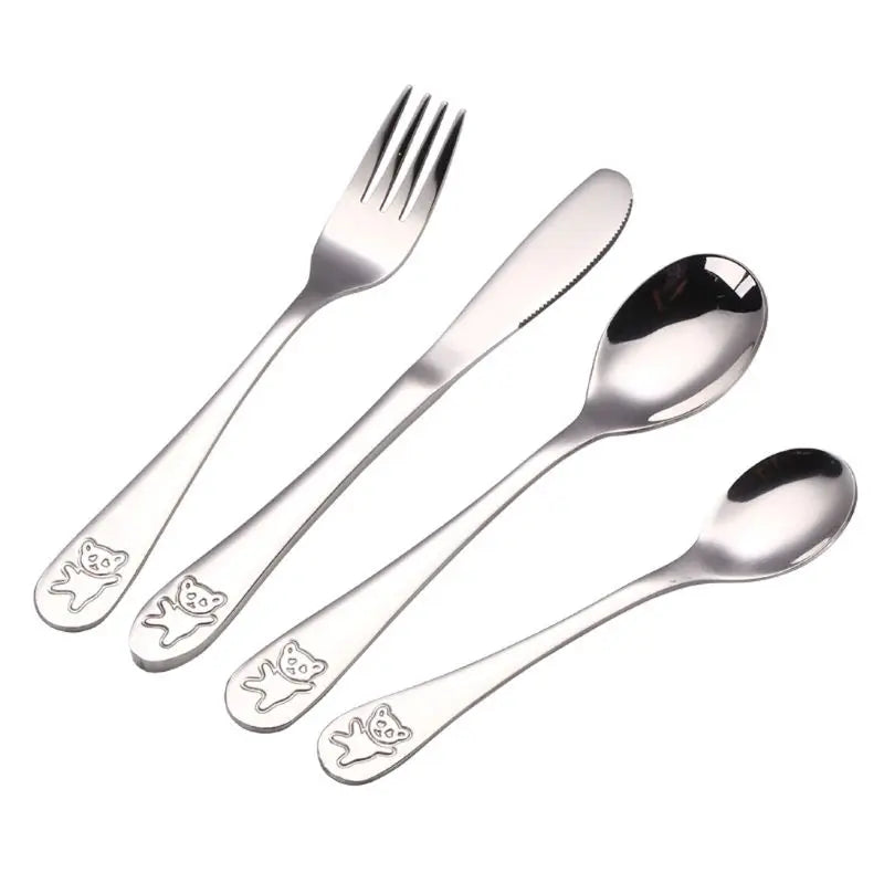 4-Piece Toddler Stainless Steel Utensil Set