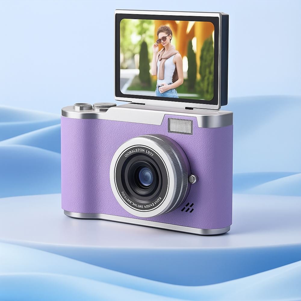 4K Digital Camera with Flip Screen and Vlogging Video Recorder