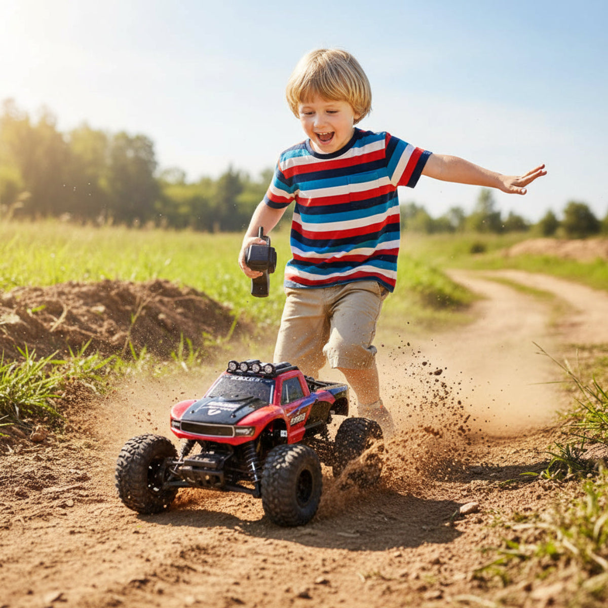 4WD Amphibious RC Monster Truck with 2.4GHz Remote Control All-Terrain