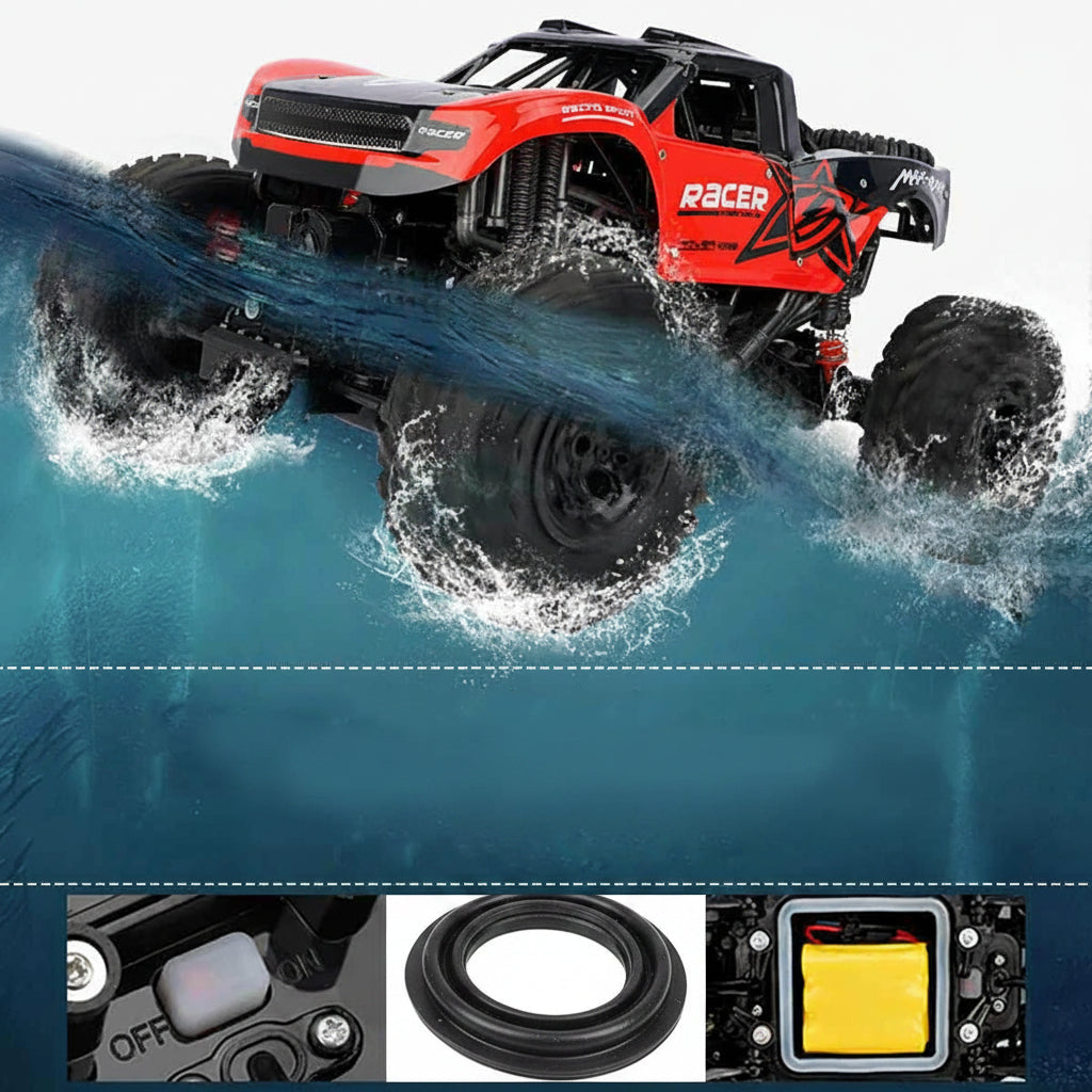 4WD Amphibious RC Monster Truck with 2.4GHz Remote Control All-Terrain