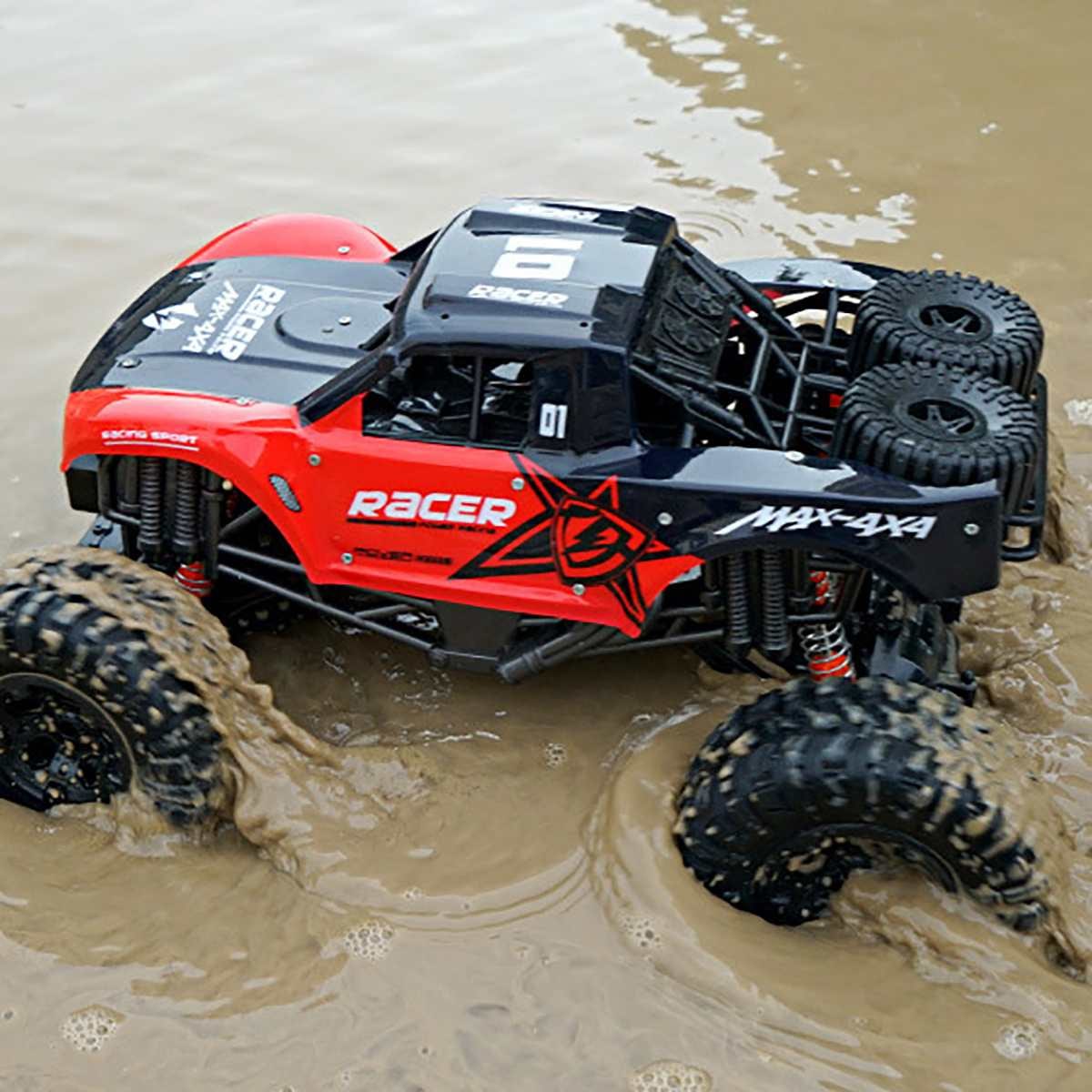 4WD Amphibious RC Monster Truck with 2.4GHz Remote Control All-Terrain