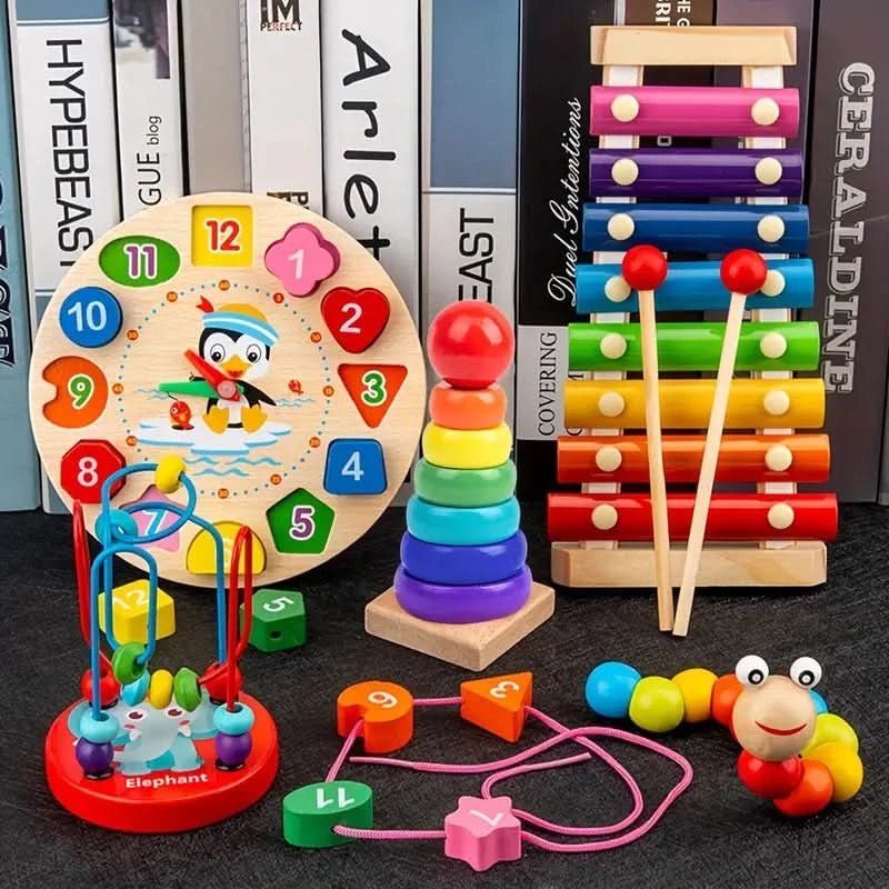 5-In-1 Montessori Toy Set – Creative Learning for Babies from 6 Months