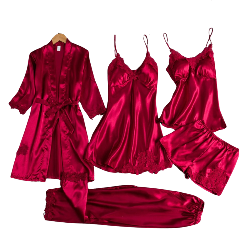 5-In-1 Satin Sleepwear Set