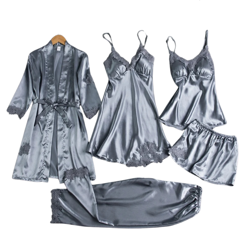 5-In-1 Satin Sleepwear Set