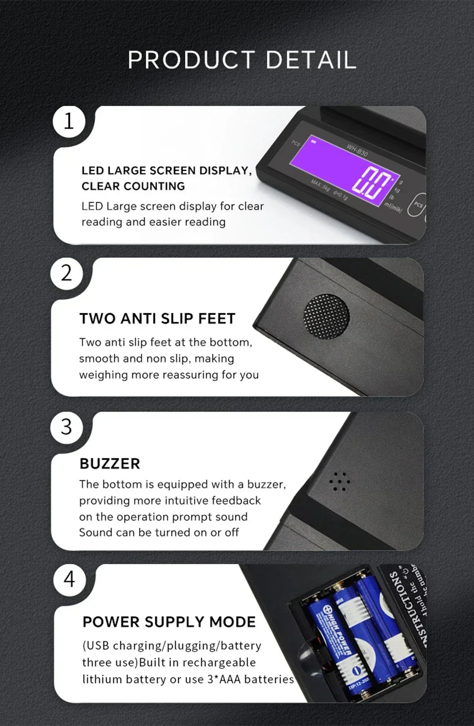 5 Kg/0.1 g and 10 kg/1 g Digital Electronic Kitchen Scale with LCD Display, Fully Waterproof Stainless Steel Baking Scale