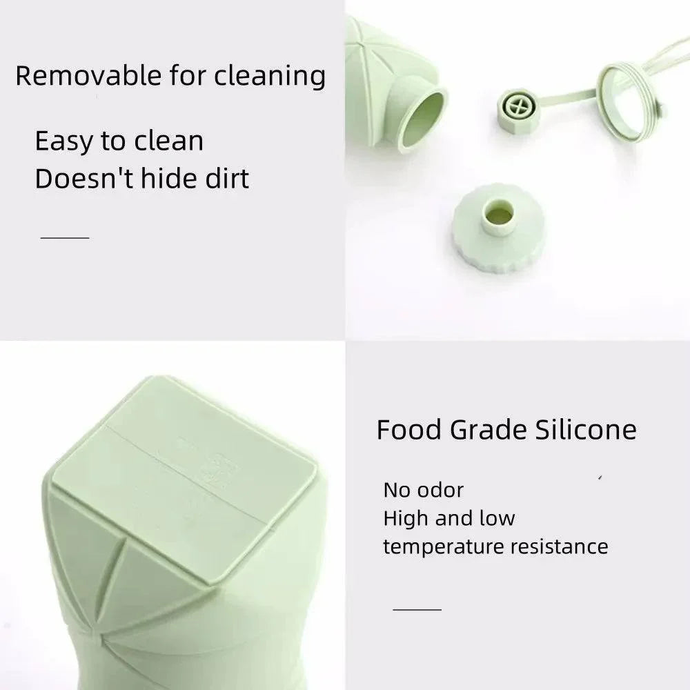 600 Ml Collapsible Silicone Water Bottle