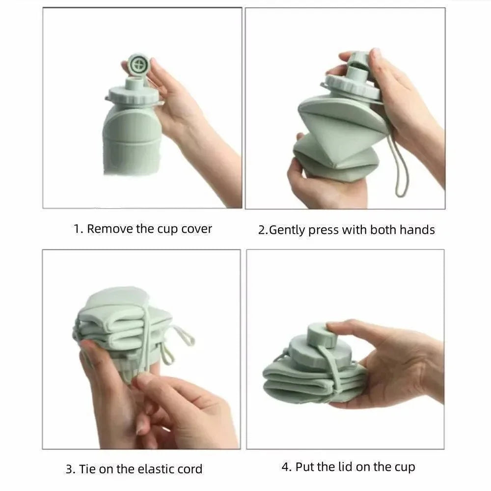 600 Ml Collapsible Silicone Water Bottle