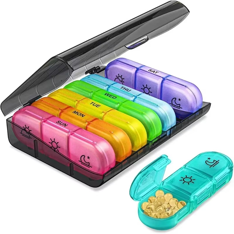 7-Day Pill Box with 3 Compartments - Medication and Tablet Organizer