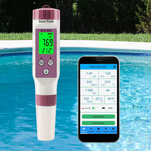 7-Parameter Digital Pool Tester for pH and Chlorine