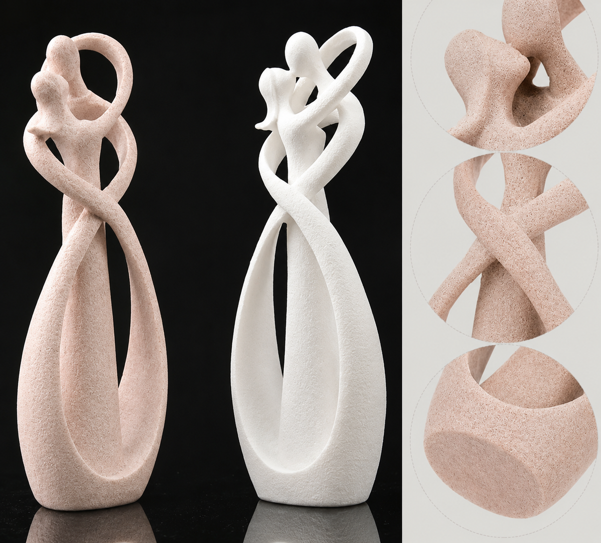 Abstract Eternal Embrace Figurine - Timeless Love