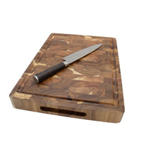 Acacia Wood Cutting Board – Japanese-Design Cutting Board with Handles & Juice Groove