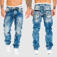 Acid Wash Jeans with Distressed Effect
