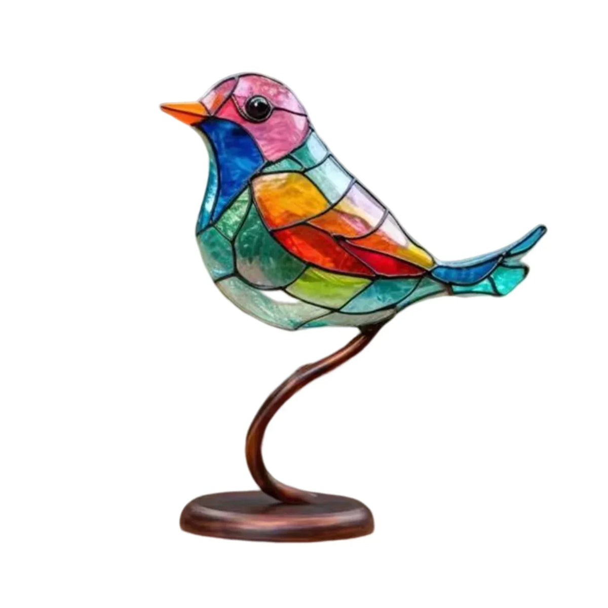 Acrylic Birds on Branch Statue – Elegant Artistic Home Decor