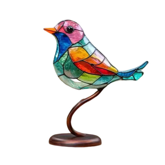 Acrylic Birds on Branch Statue – Elegant Artistic Home Decor