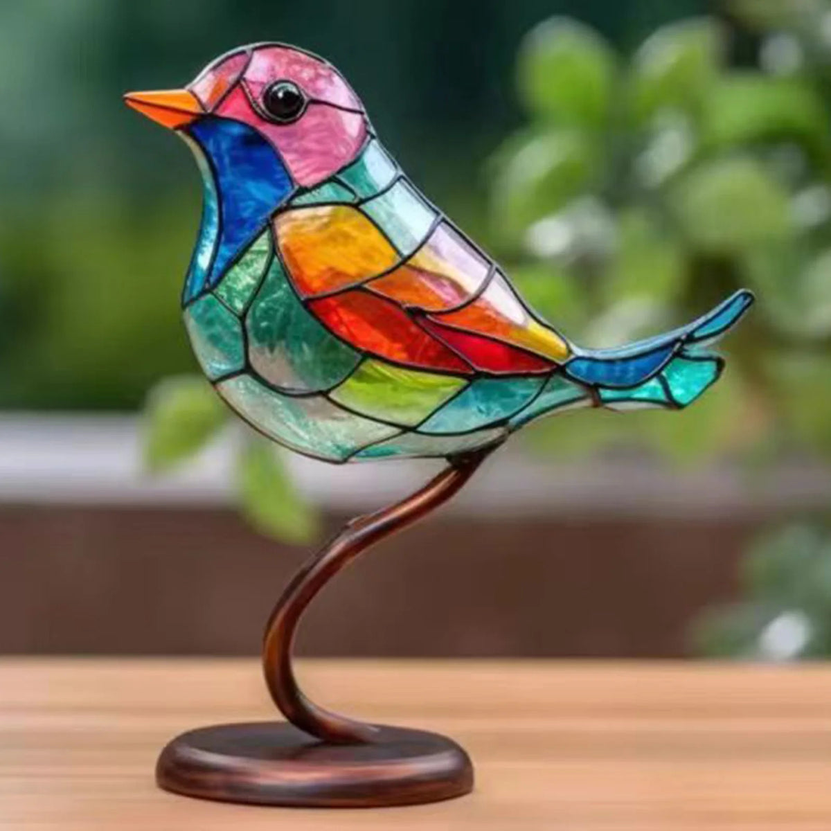 Acrylic Birds on Branch Statue – Elegant Artistic Home Decor