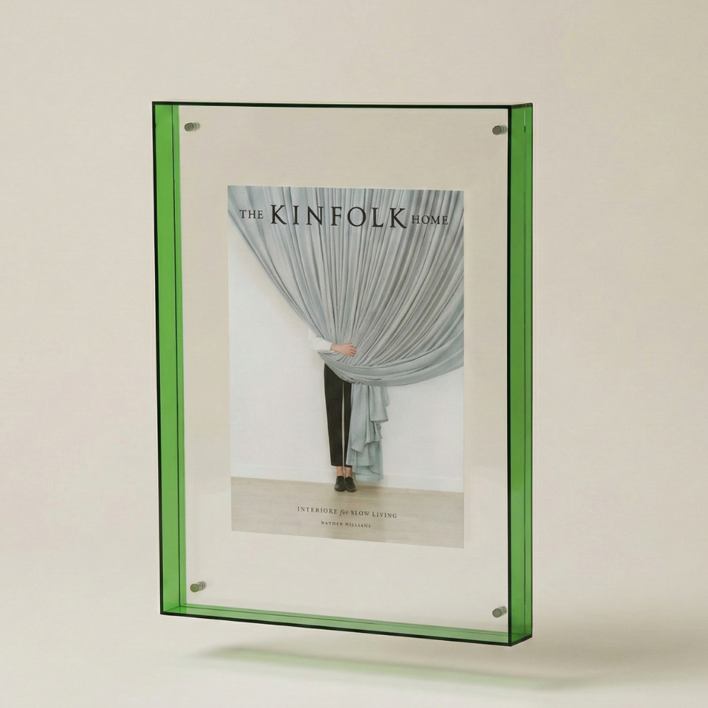 Acrylic Photo Frame with Vibrant Edges for Modern Wall Decor