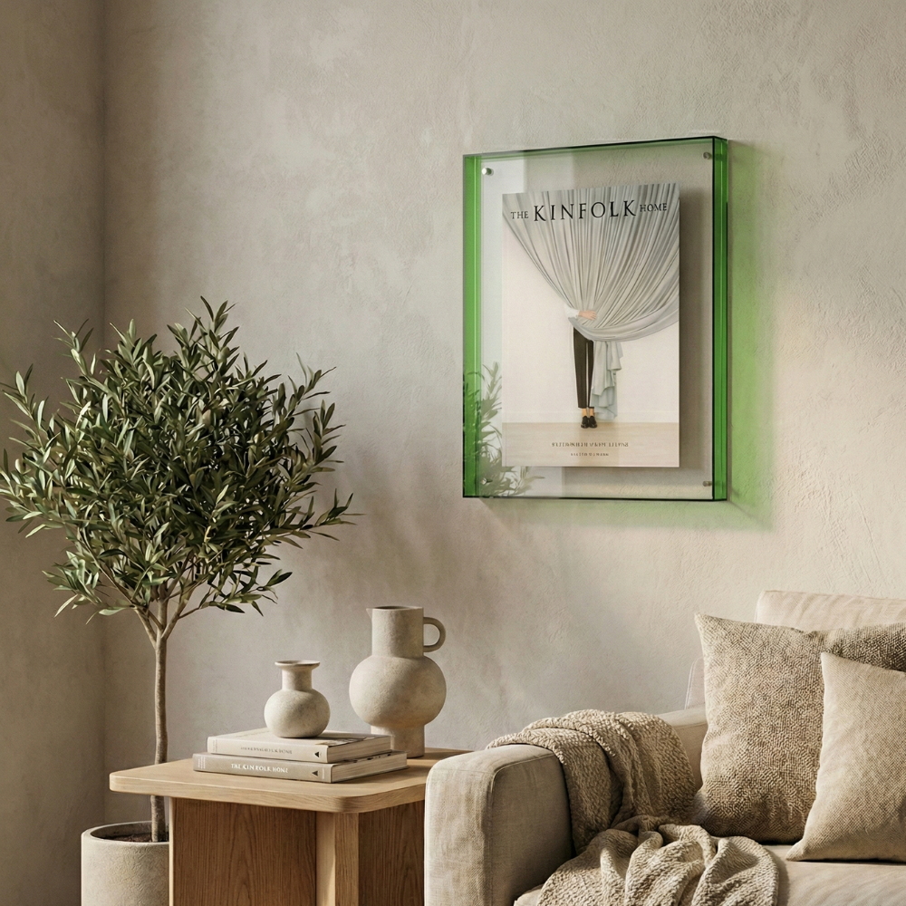 Acrylic Photo Frame with Vibrant Edges for Modern Wall Decor