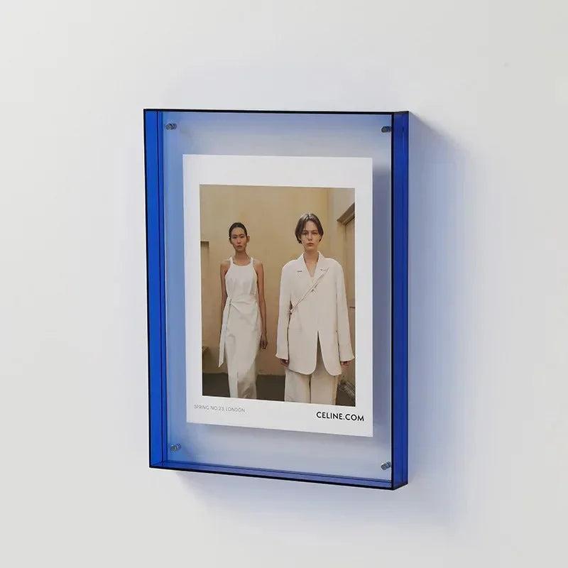 Acrylic Photo Frame with Vibrant Edges for Modern Wall Decor
