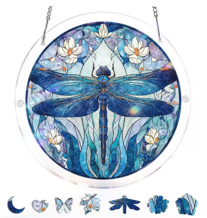 Acrylic Sun Suncatcher Puzzle Ornament with Magical Rainbow Effect
