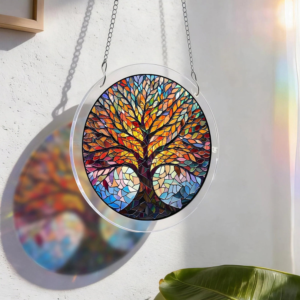 Acrylic Sun Suncatcher Puzzle Ornament with Magical Rainbow Effect