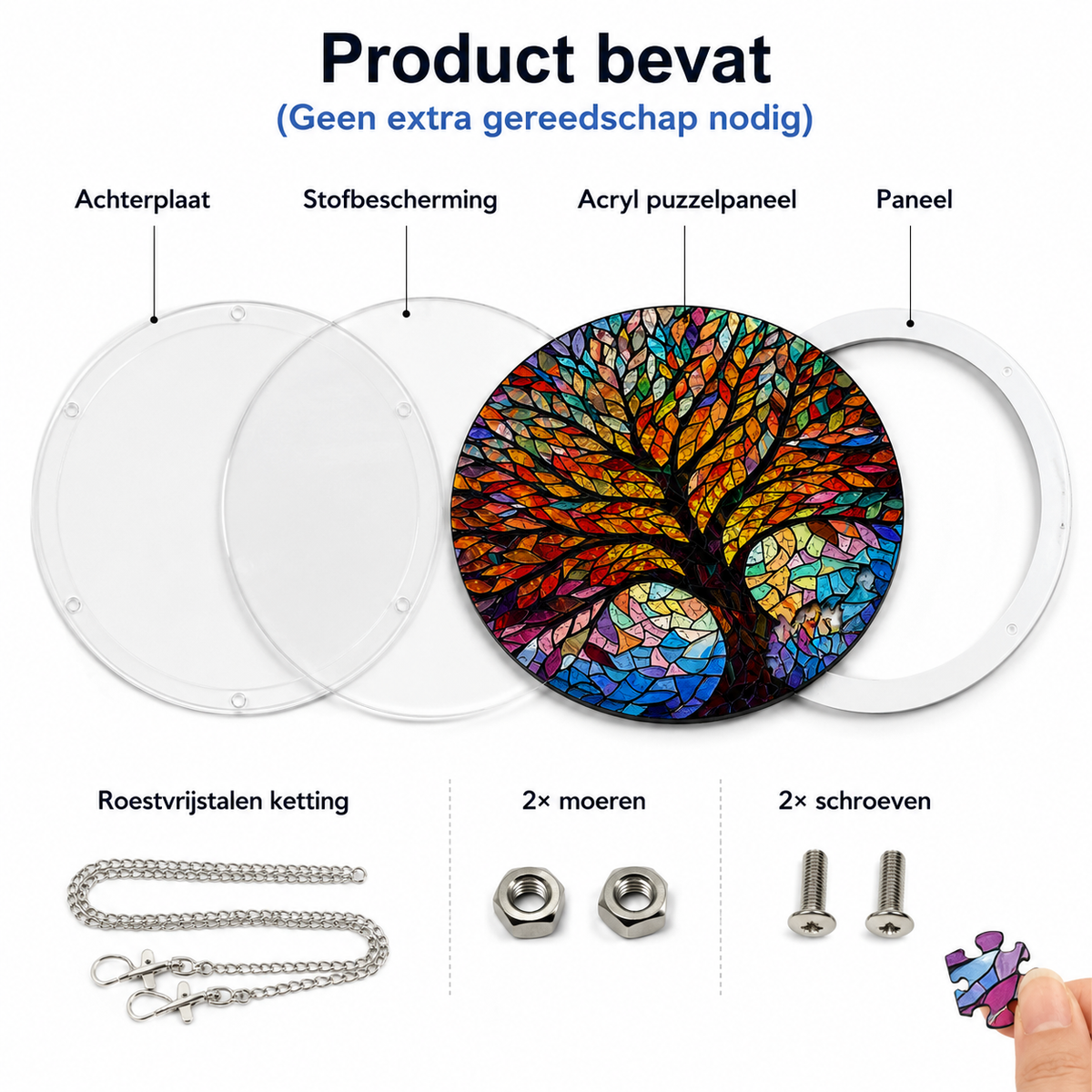 Acrylic Sun Suncatcher Puzzle Ornament with Magical Rainbow Effect