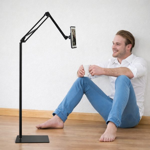 Adjustable 360° Floor Stand Holder for Tablets and Smartphones