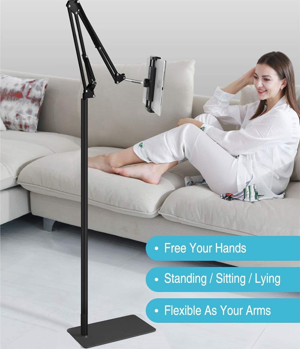 Adjustable 360° Floor Stand Holder for Tablets and Smartphones