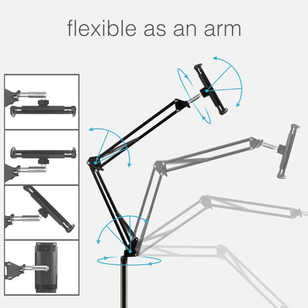 Adjustable 360° Floor Stand Holder for Tablets and Smartphones