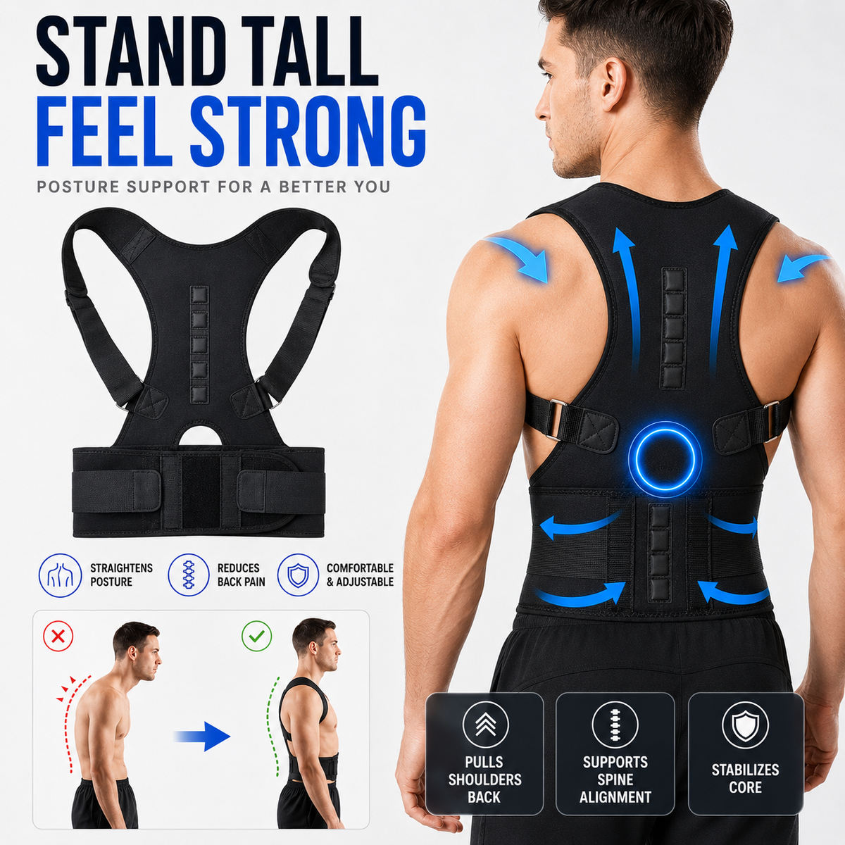 Adjustable Back Support Brace
