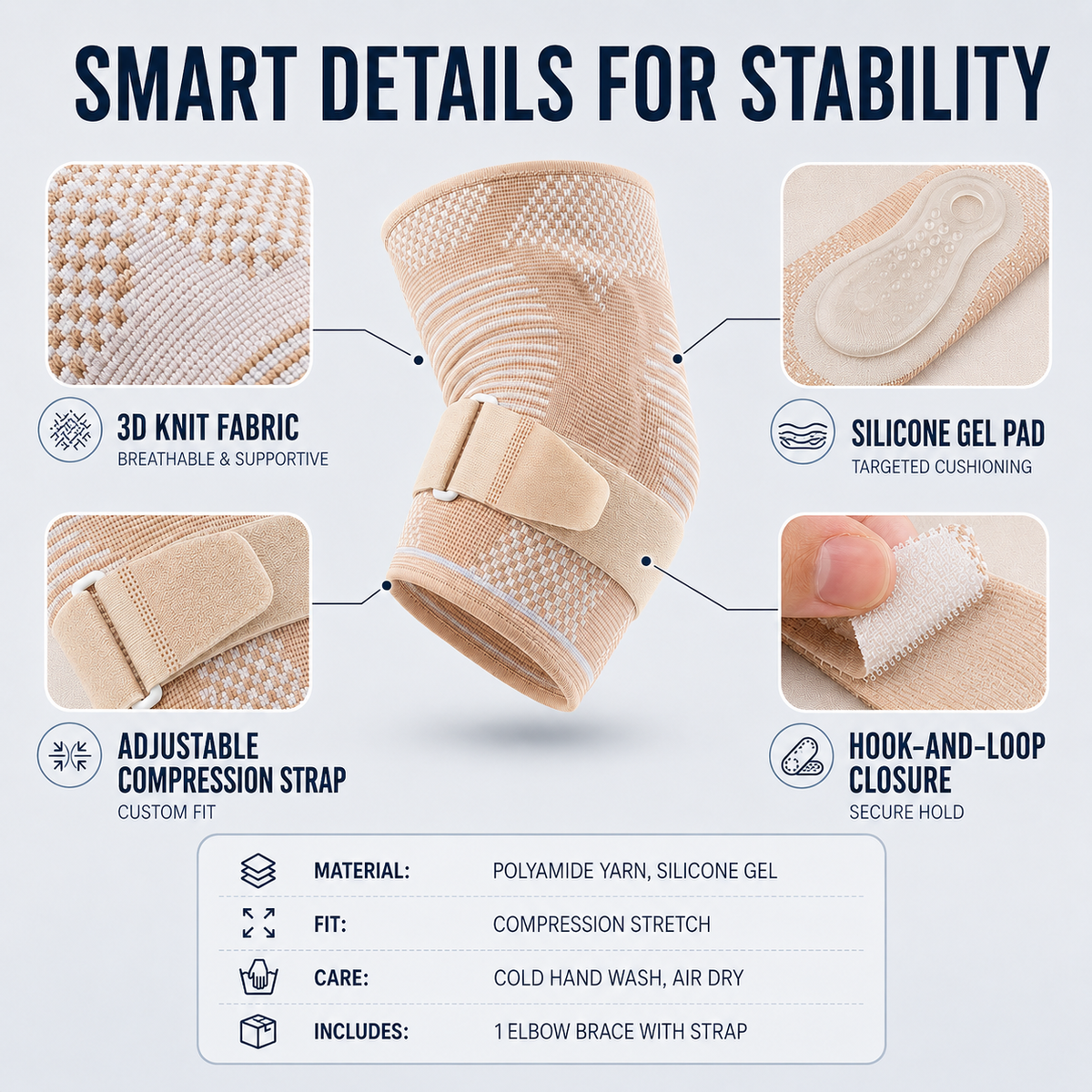 Adjustable Compression Elbow Sleeve