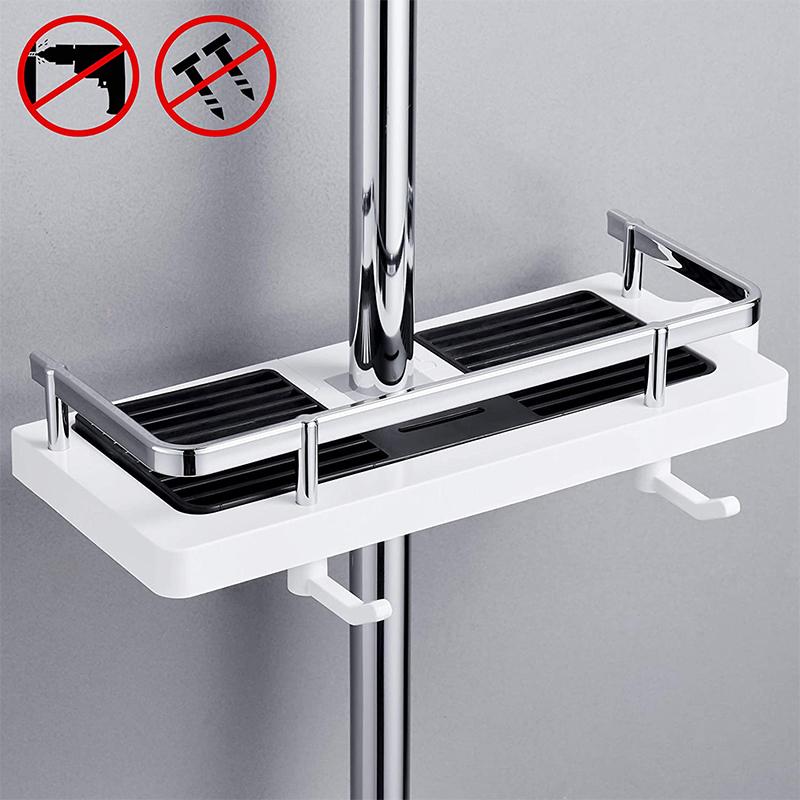 Adjustable Corrosion-Resistant Shower Pole Shelf