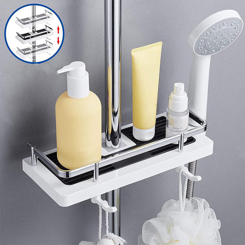 Adjustable Corrosion-Resistant Shower Pole Shelf