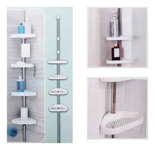Adjustable Rack: Expandable Bathroom Organizer & Adjustable Shelf