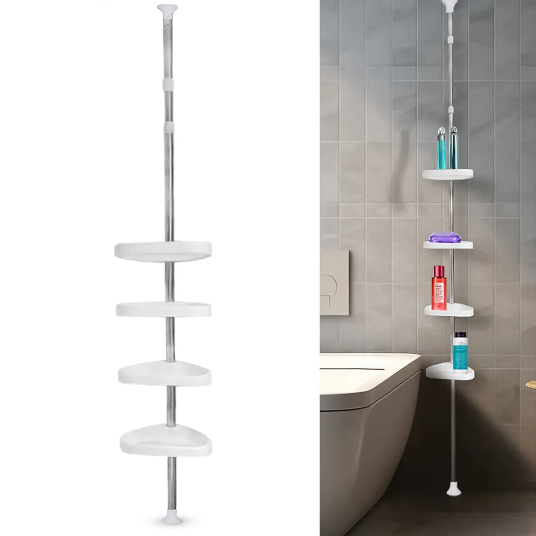 Adjustable Rack: Expandable Bathroom Organizer & Adjustable Shelf