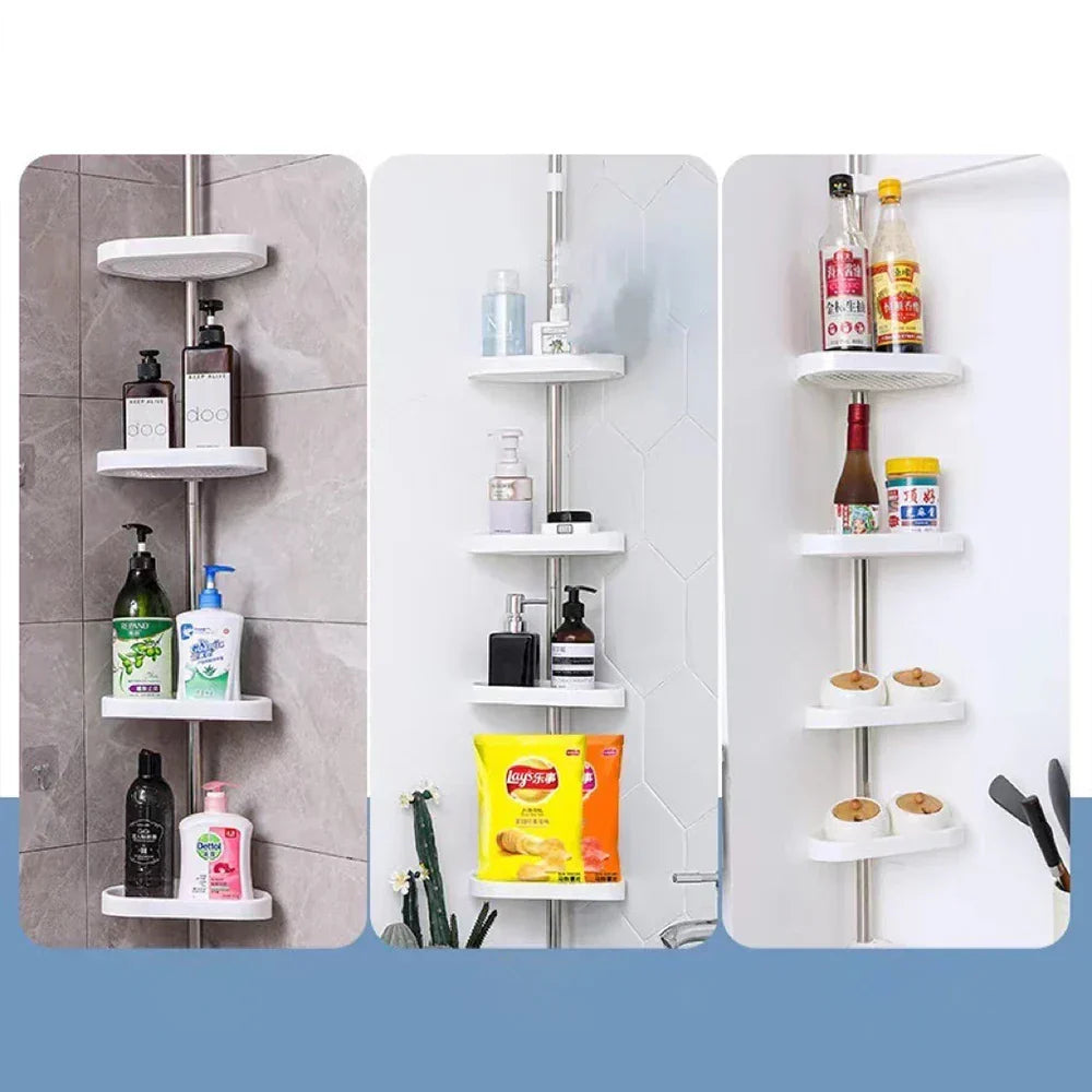 Adjustable Rack: Expandable Bathroom Organizer & Adjustable Shelf