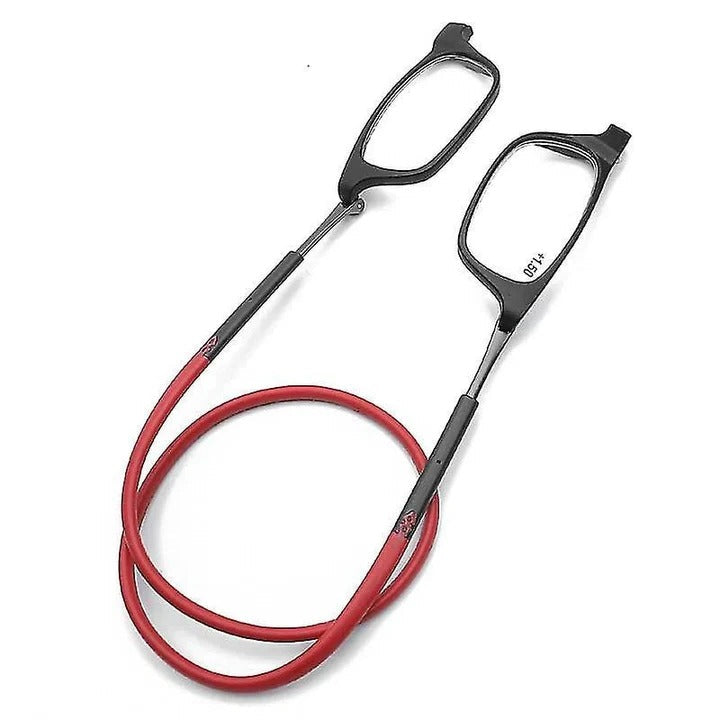 Adjustable Reading Glasses with Magnetic Neck Strap